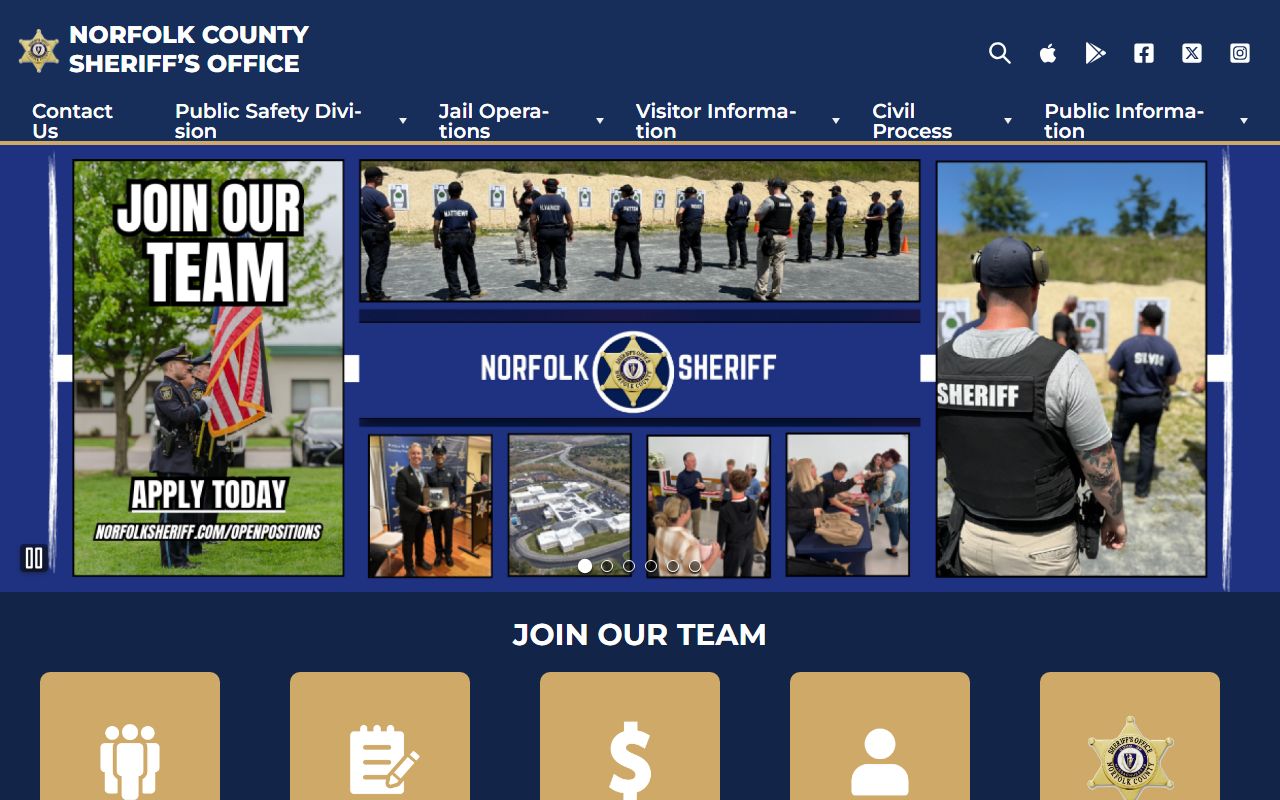 Norfolk County Sheriff's Office website